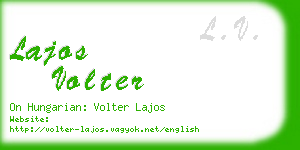 lajos volter business card